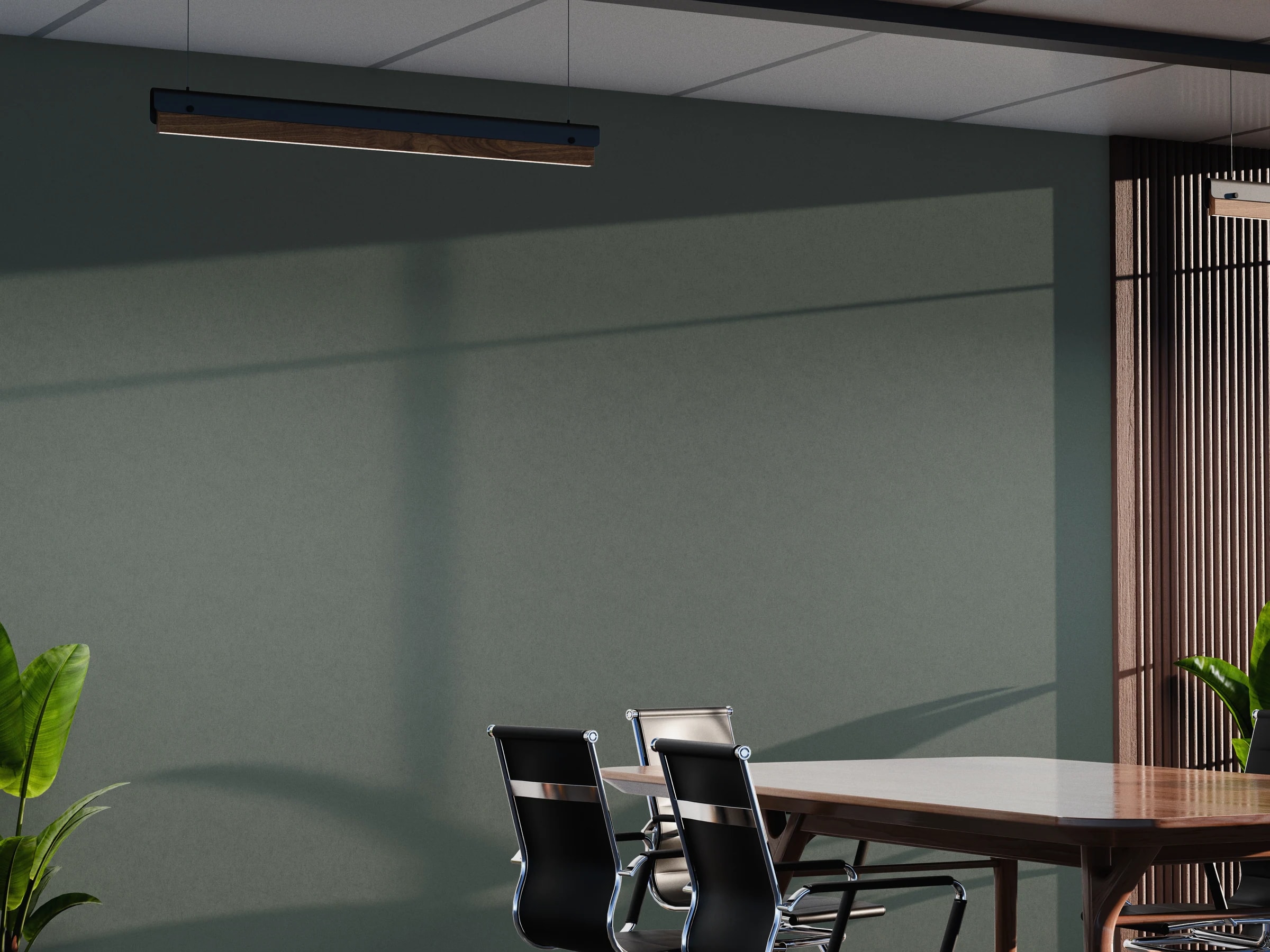 Sala riunioni con parete tinteggiata WORK SPACE Biofride